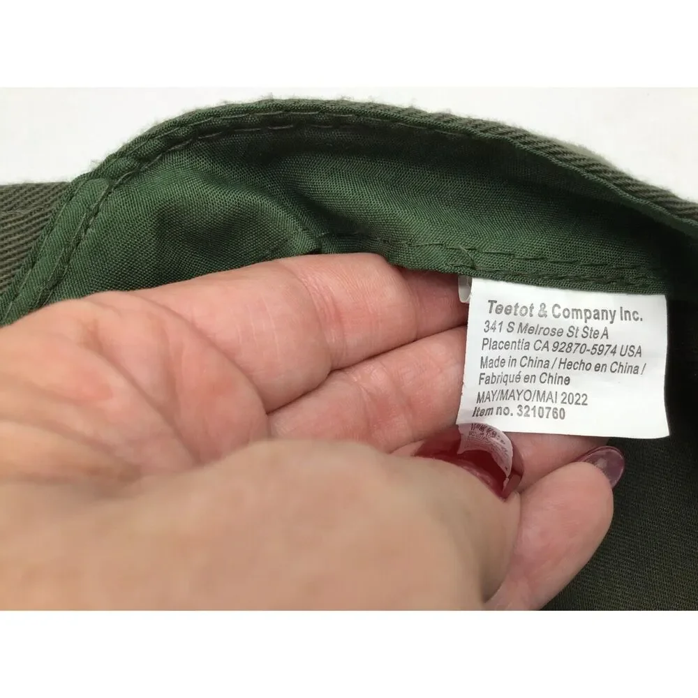 Teetot Military GI Style Ball Cap With Dark USA Flag Army Marine Airforce